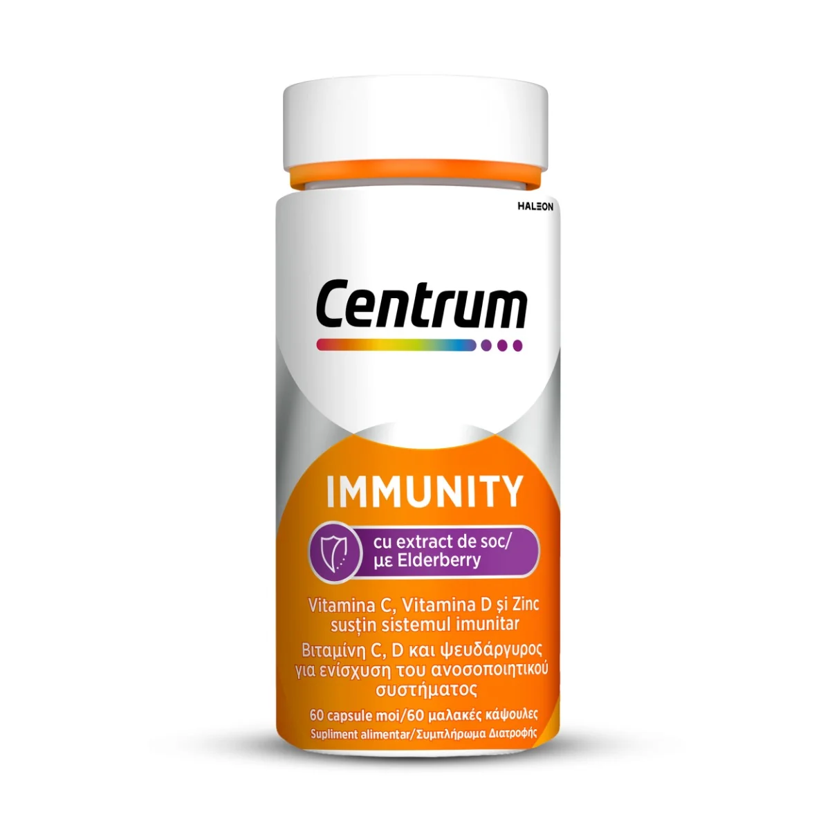 Centrum Immunity cu extract de soc, 60 capsule, Haleon