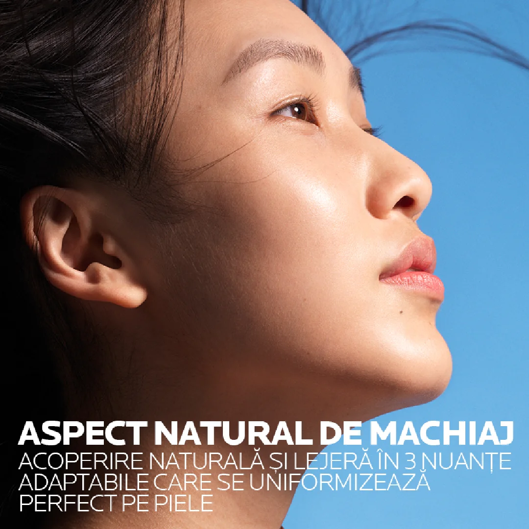 Serum de fata cu protectie solara SPF 50+ Nuanta Medium Natural Anthelios UVAir, 50ml, La Roche-Posay