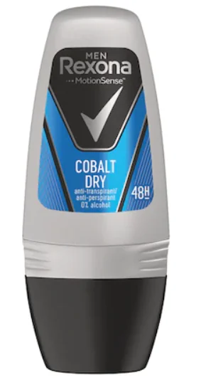 Deodorant antiperspirant pentru barbati roll-on Cobalt Dry, 50ml, Rexona