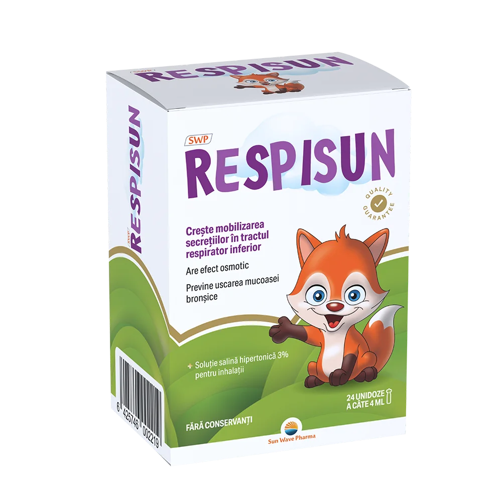 Respisun solutie salina hipertonica 3%, 24 unidoze, Sun Wave Pharma 