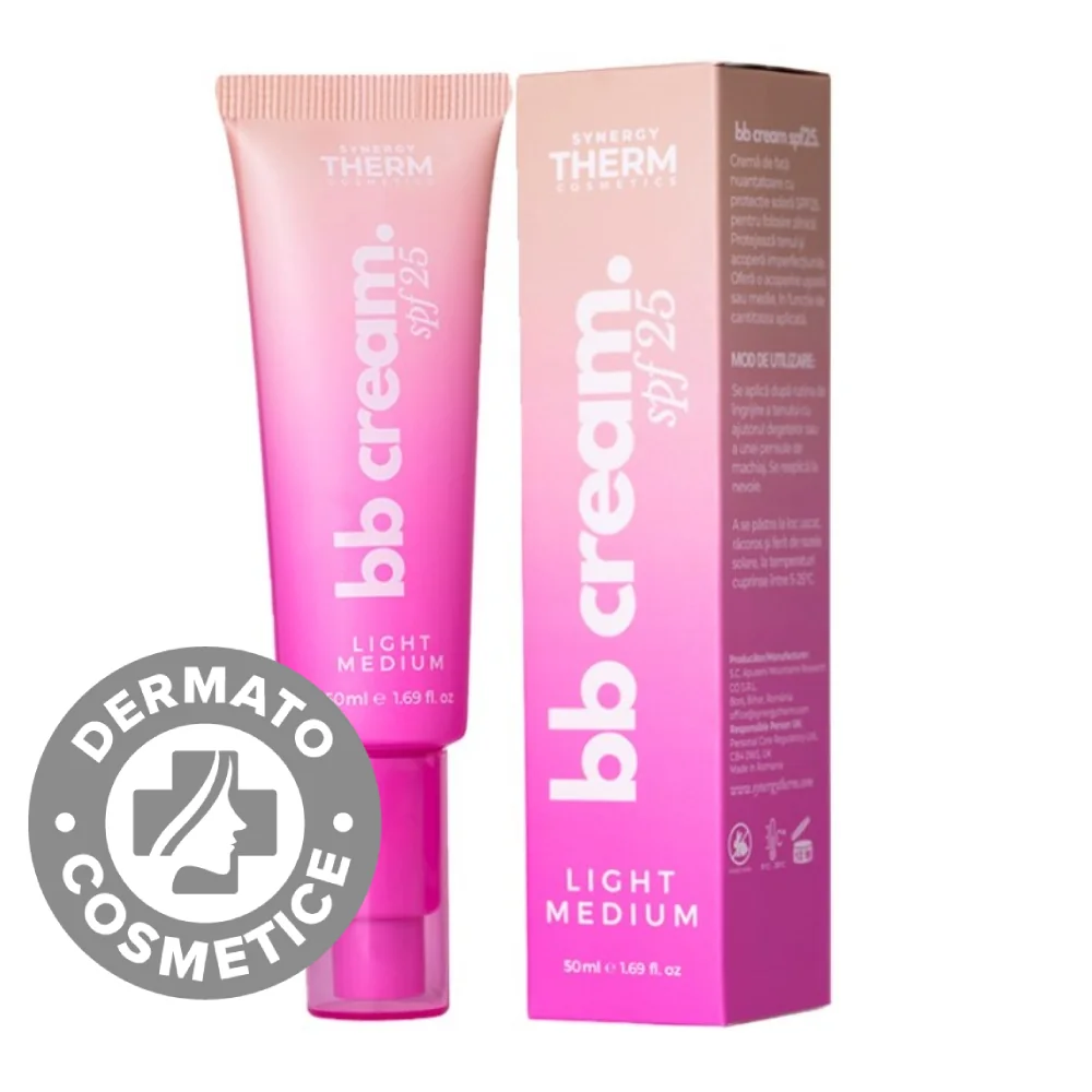 BB cream cu SPF 25 Light Medium, 50ml, Synergy Therm 