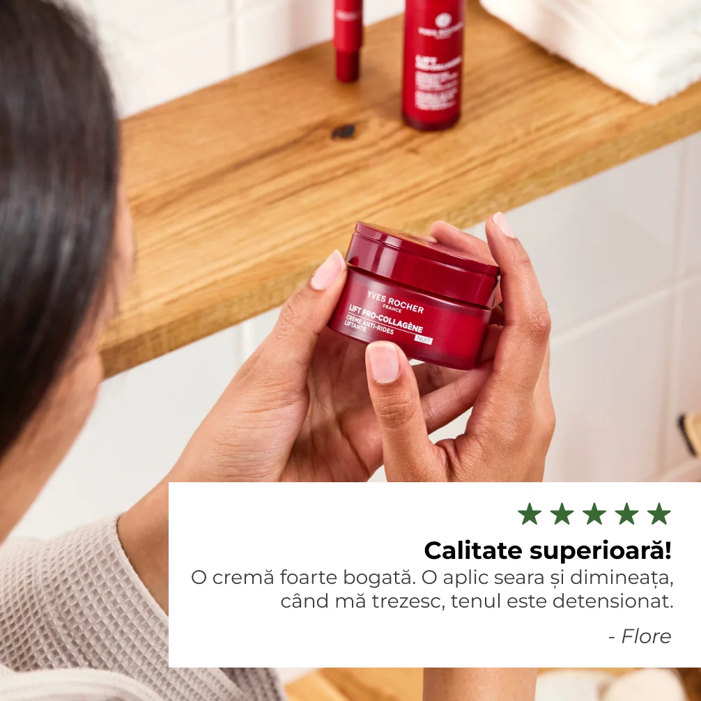 Crema de noapte cu efect de lifting Lift Pro-collagene, 50ml, Yves Rocher