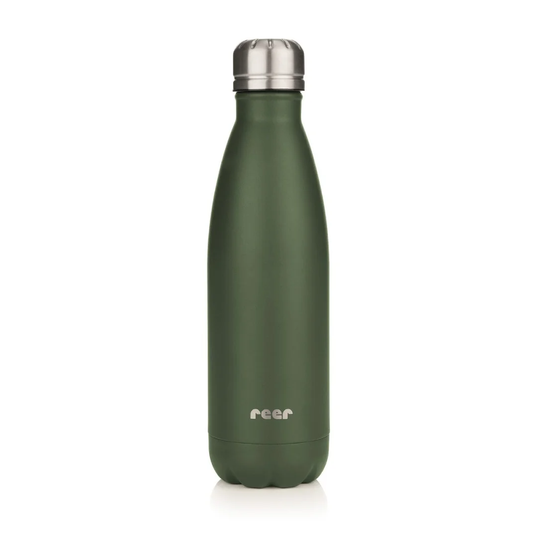 Sticla termoizolanta din otel inoxidabil Colour Verde, 500ml, Reer