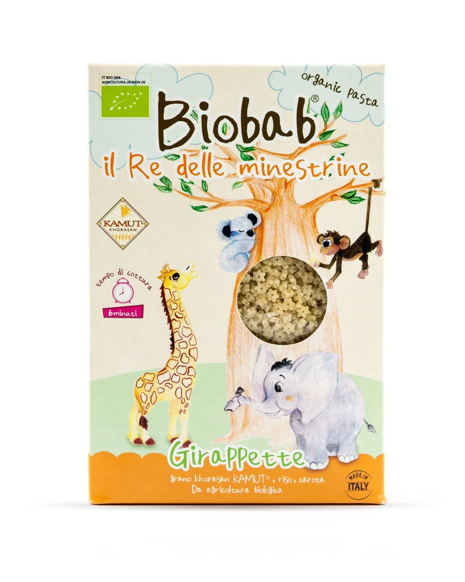 Paste stelute bio din grau kamut, orez si morcovi pentru +12 luni, 250g, L'Origine Kids