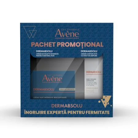 Pachet Crema de noapte intensiva DermAbsolu 40ml + Crema contur ochi DermAbsolu 15ml, Avene