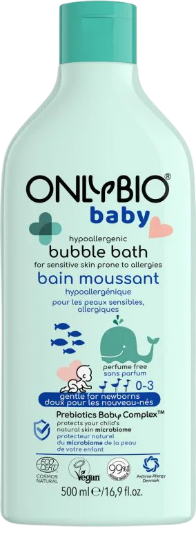 Spuma de baie hipoalergenica pentru bebelusi, 500ml, OnlyBio