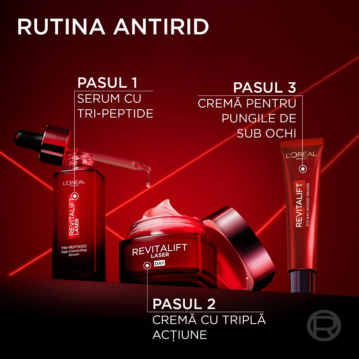 Crema corectoare pentru zona ochilor Revitalift Laser, 15ml, L'Oreal Paris