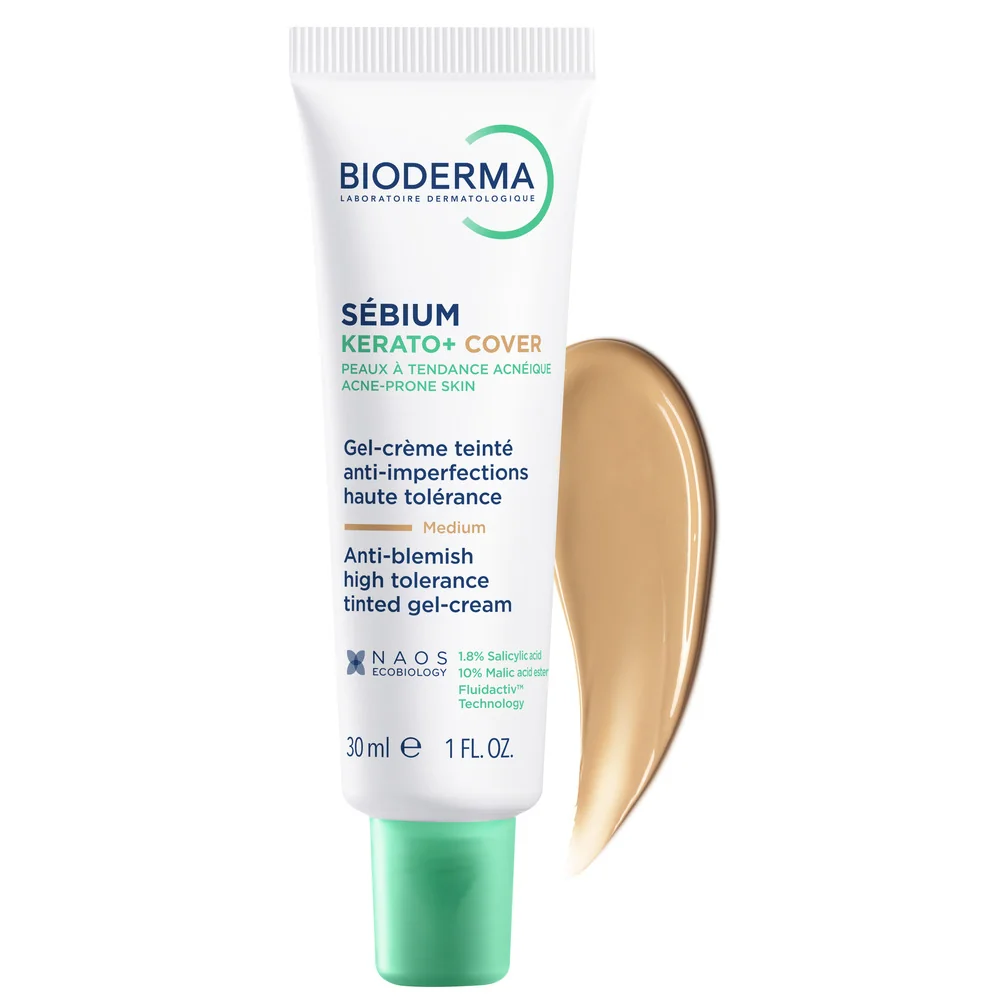 Gel crema nuantatoare anti-imperfectiuni Sebium Kerato+ Cover, 30 ml, Bioderma