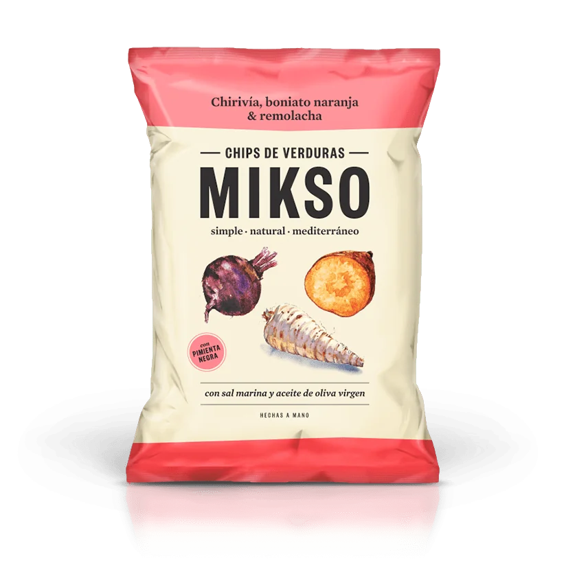 Chipsuri din pastarnac sfecla si cartof dulce, 85g, Mikso