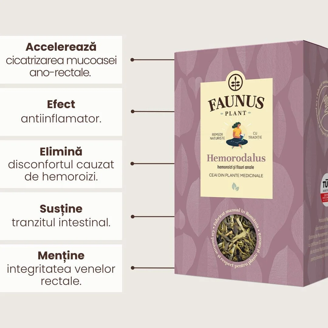Ceai pentru hemoroizi Hemorodalus, 90g, Faunus Plant