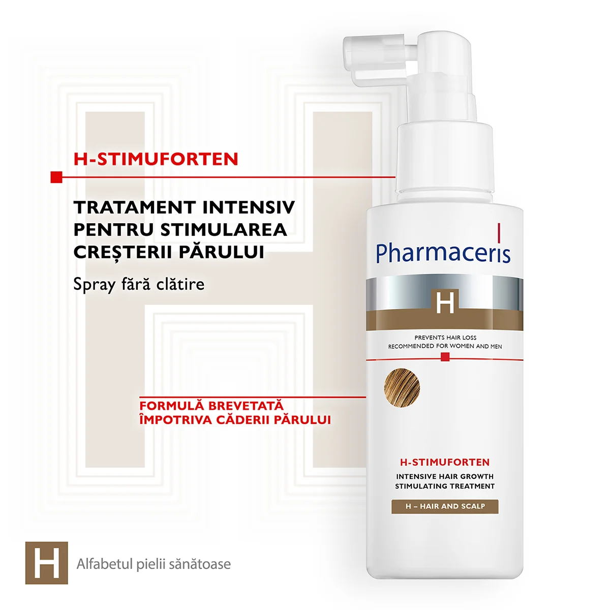 Tratament intensiv pentru stimularea cresterii parului Stimuforten H, 125ml, Pharmaceris