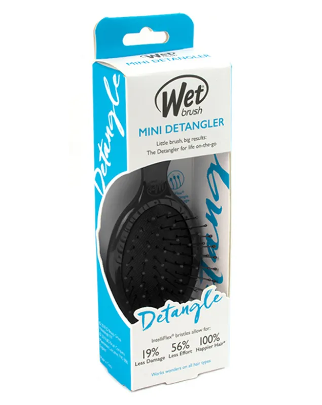 Perie de par neagra Mini Detangler, 1 bucata, Wet Brush 