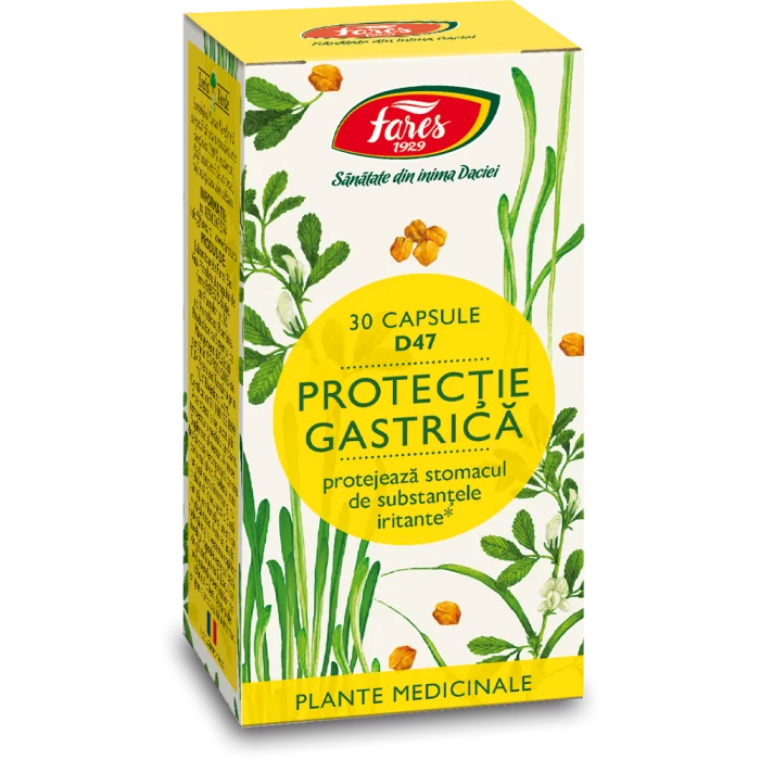 Protectie gastrica D47, 30 capsule, Fares