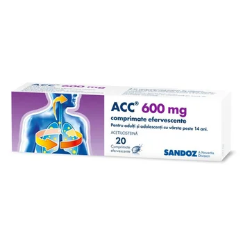 ACC 600mg, 20 comprimate efervescente, Sandoz