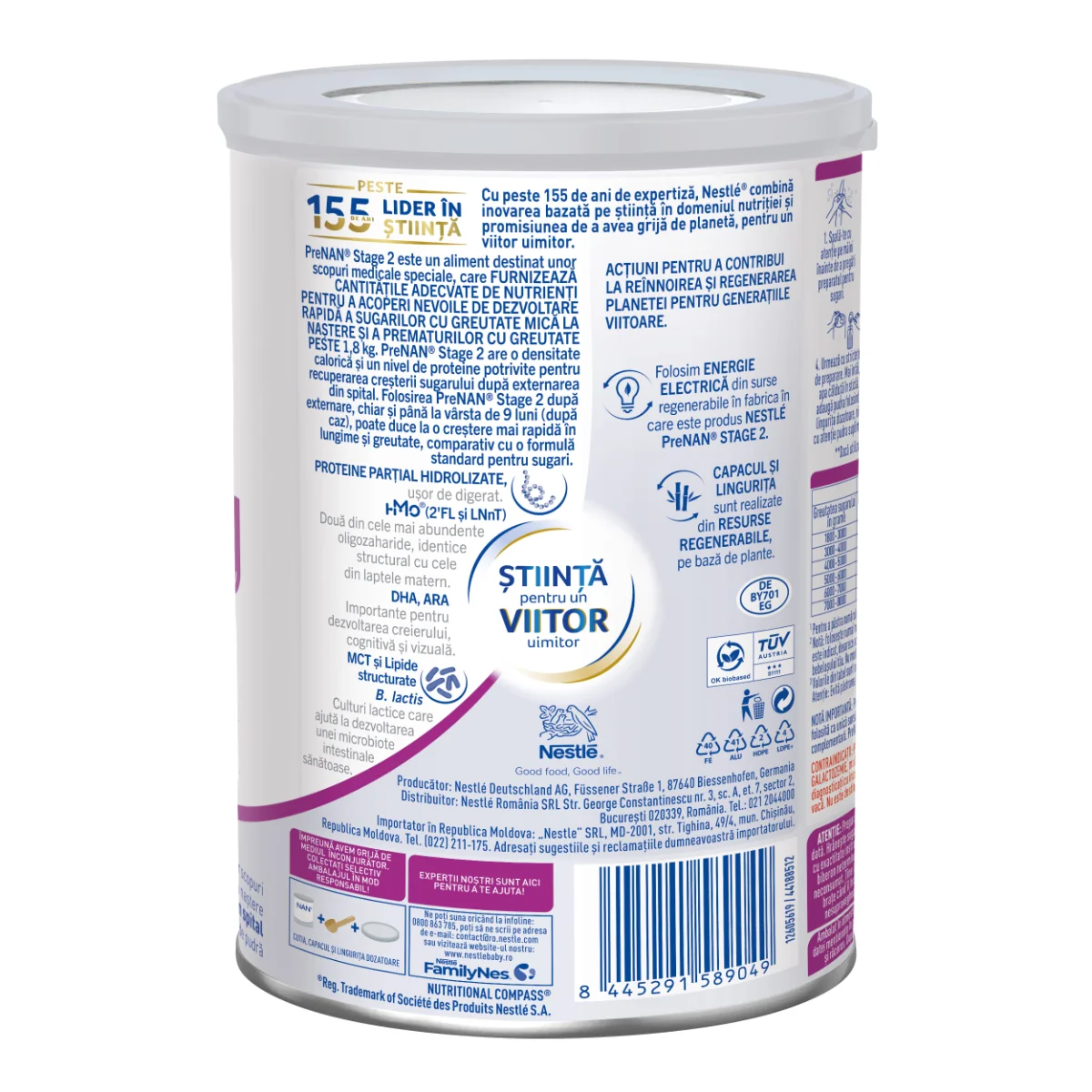 Formula de lapte praf Pre Nan Stage 2 de la nastere, 400g, Nestle