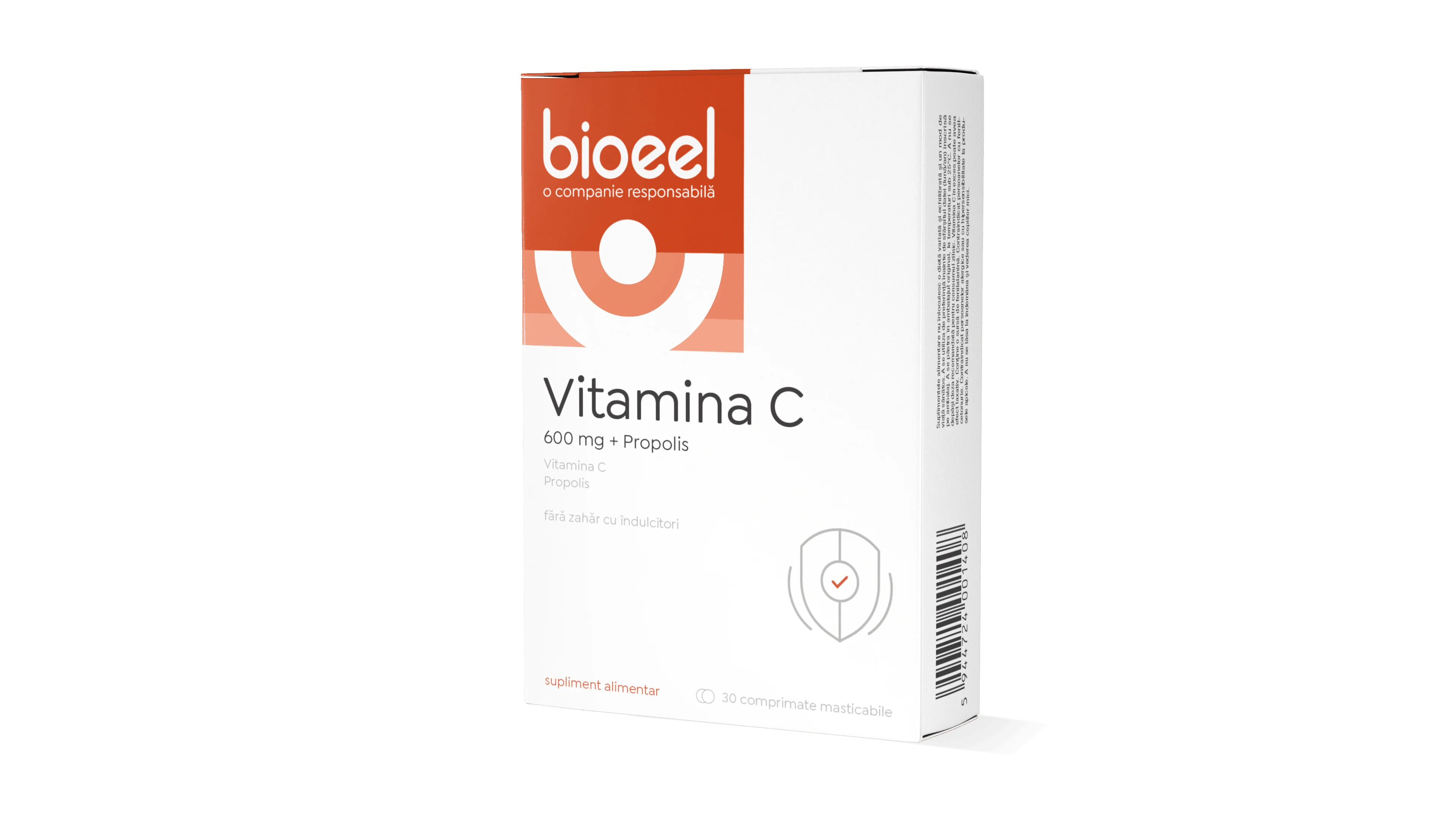 Vitamina C cu propolis 600mg, 30 comprimate, Bioeel