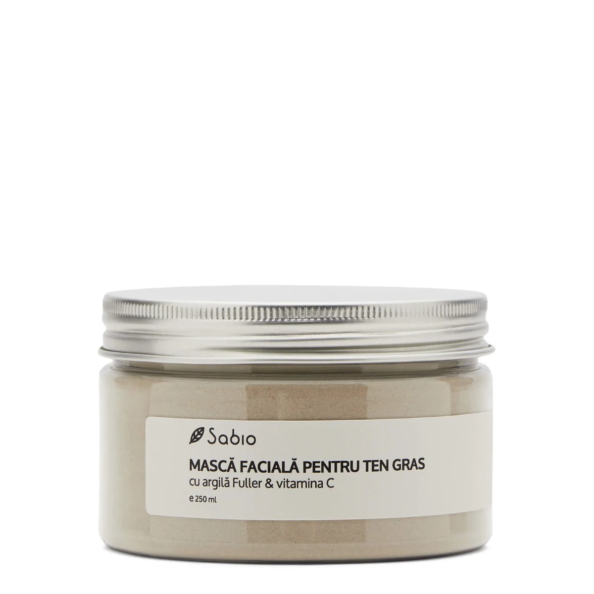 Masca faciala pentru ten gras, mixt si acneic cu Argila Fuller + Vitamina C, 250ml, Sabio