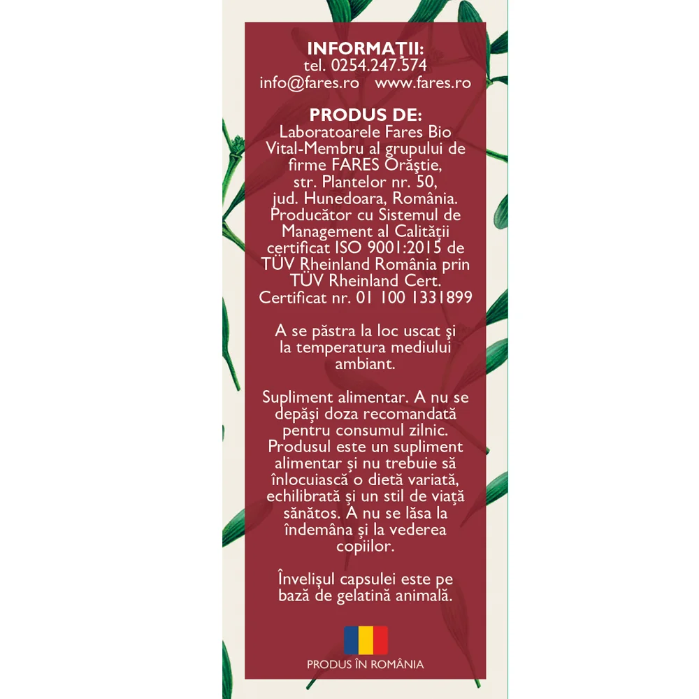 Fitotensin forte, 63 capsule, Fares