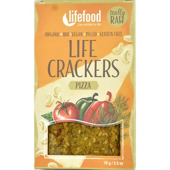 LifeCrackers pizza raw Bio, 70g, Lifefood