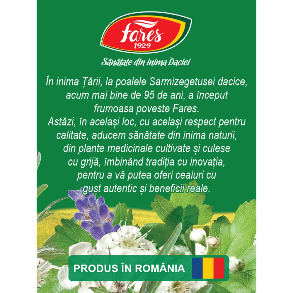 Ceai Calmocard C23, 20 plicuri, Fares 