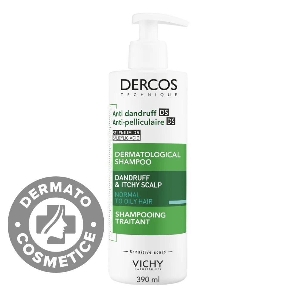 Sampon tratament anti-matreata grasa Dercos, 390ml, Vichy
