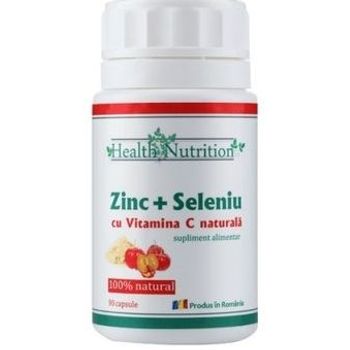 Zinc cu Seleniu si Vitamina C, 90 capsule, Health Nutrition 