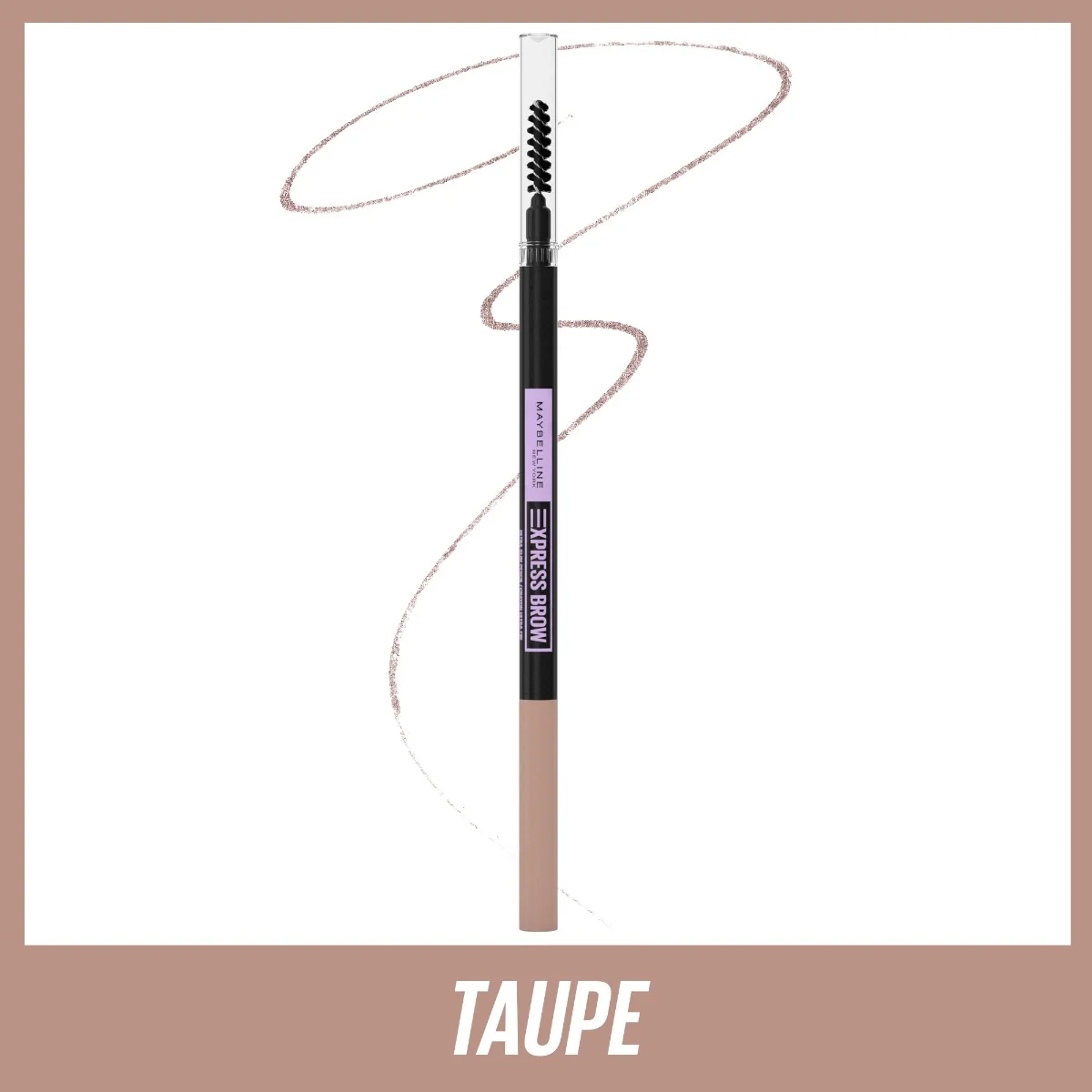 Creion pentru definirea sprancenelor Brow Ultra Slim 1.5 Taupe Express Brow, 0.85g, Maybelline
