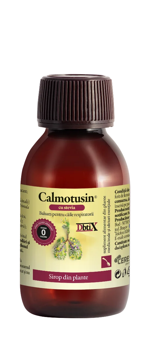 Calmotusin cu stevie Dbtix sirop, 100ml, Dacia Plant