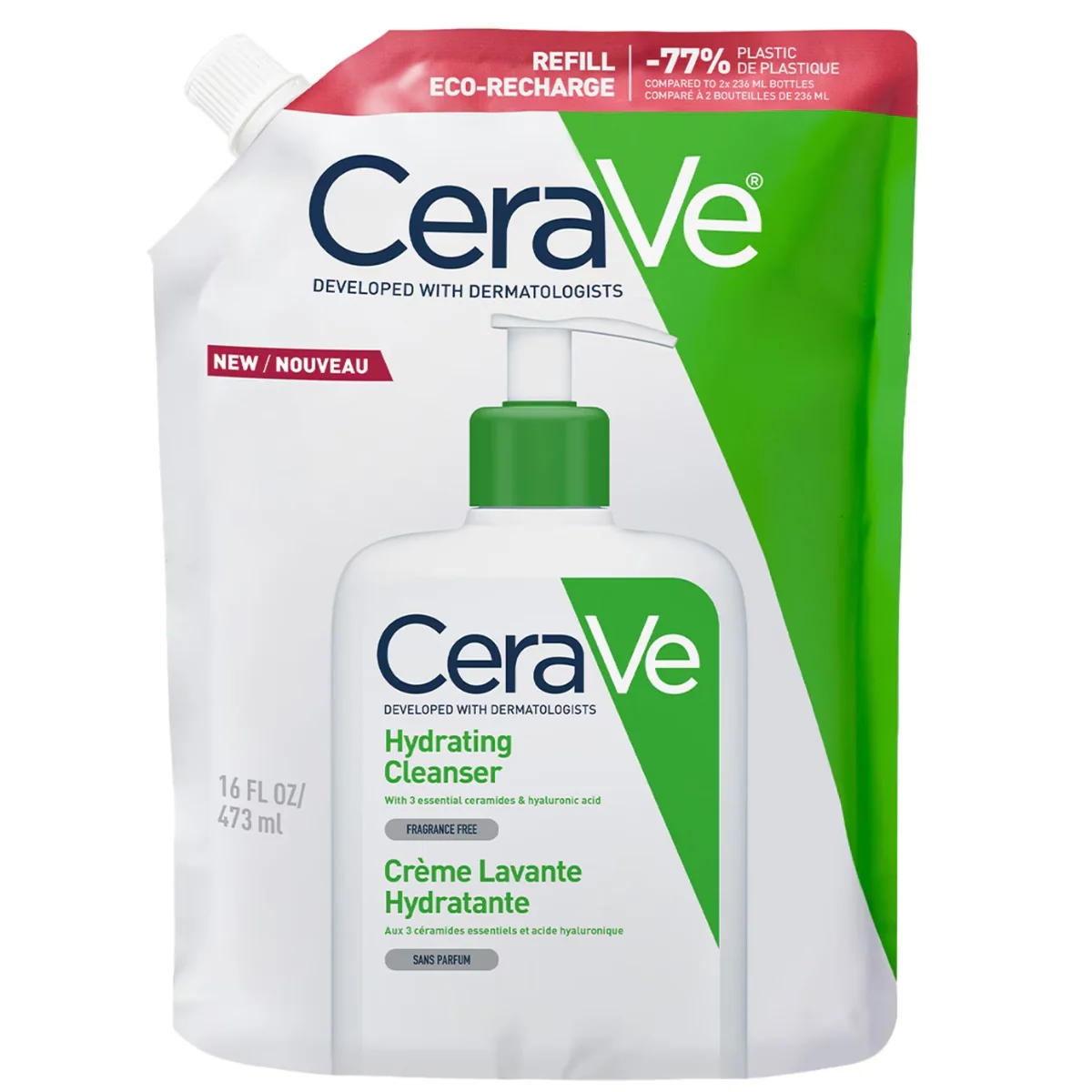 Rezerva Gel de spalare hidratant pentru piele normal-uscata, 473ml, CeraVe