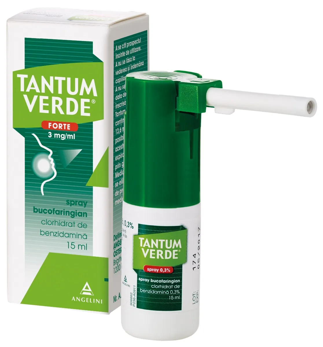 Tantum verde Forte spray 3 mg/ml, 15ml, Angelini 