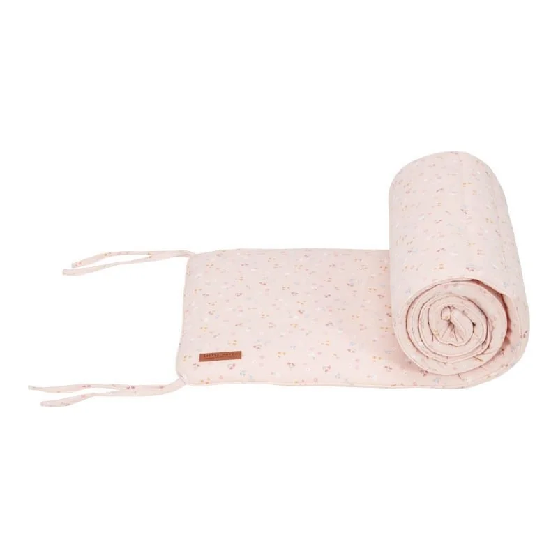 Protectie pentru patut Little Pink Flowers, 1 bucata, Little Dutch