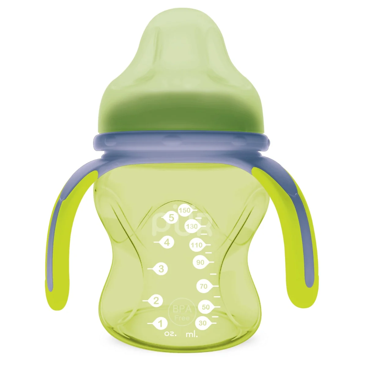 Cana cu prindere multipla +6 luni Verde, 150ml, PUR