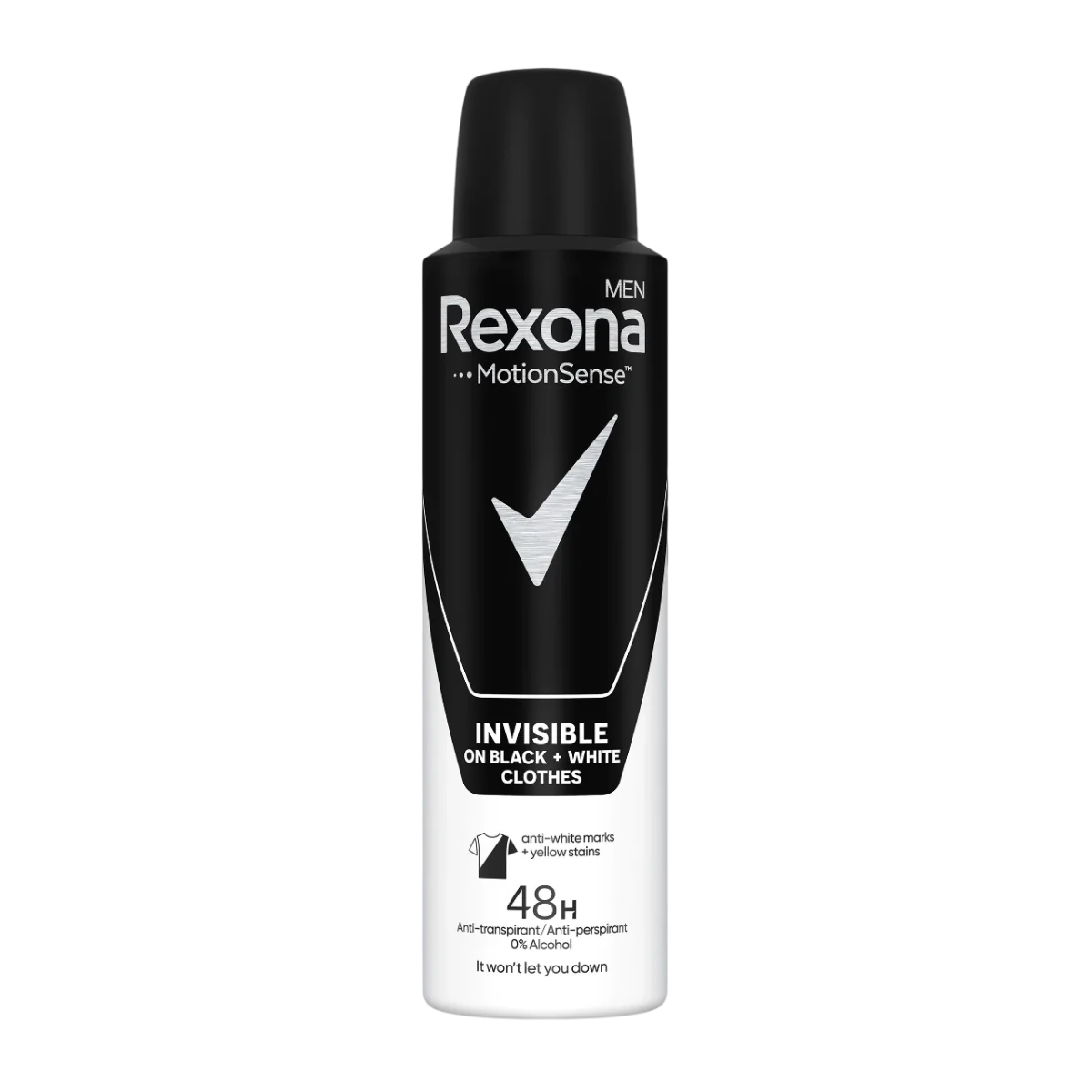 Deodorant spray Invisible Black+White, 150ml, Rexona