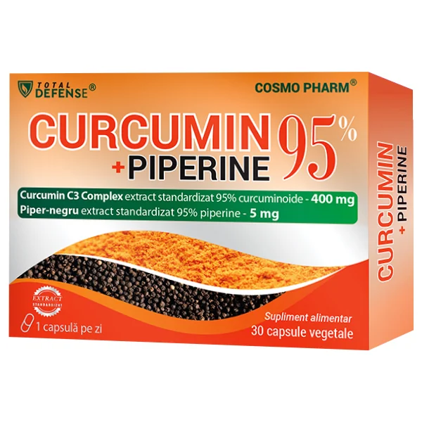 Curcumin + Piperine 95%, 30 capsule, Cosmopharm