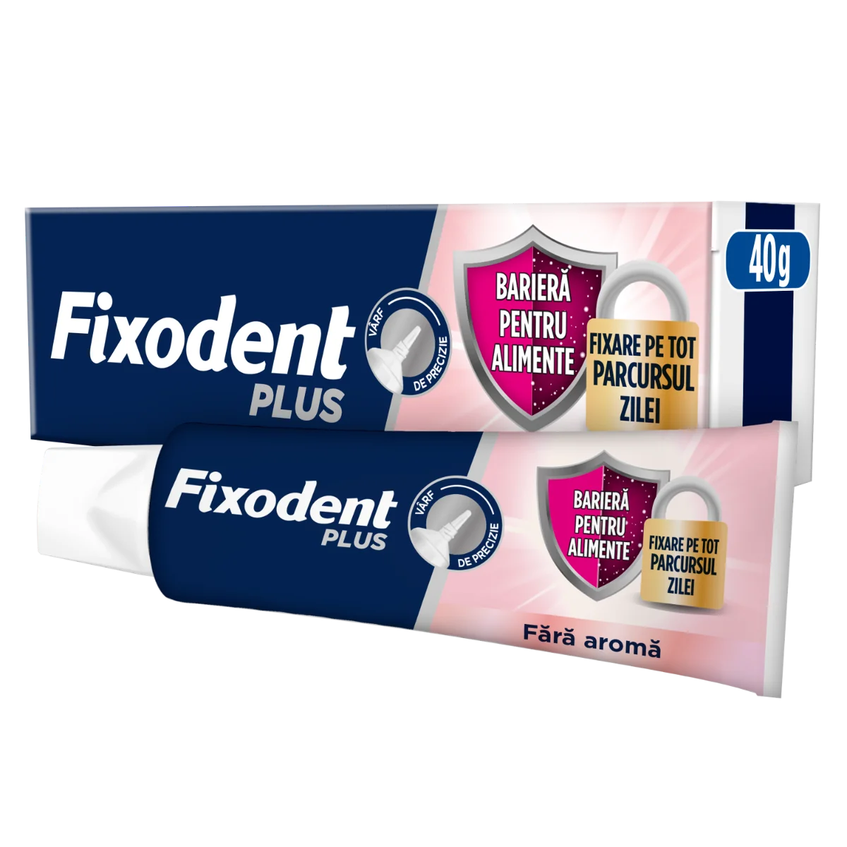 Adeziv pentru proteza dentara Plus Food Barrier, 40g, Fixodent