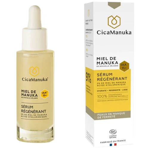 Ser pentru fata regenerant cu miere de Manuka IAA15+, 30ml, CicaManuka
