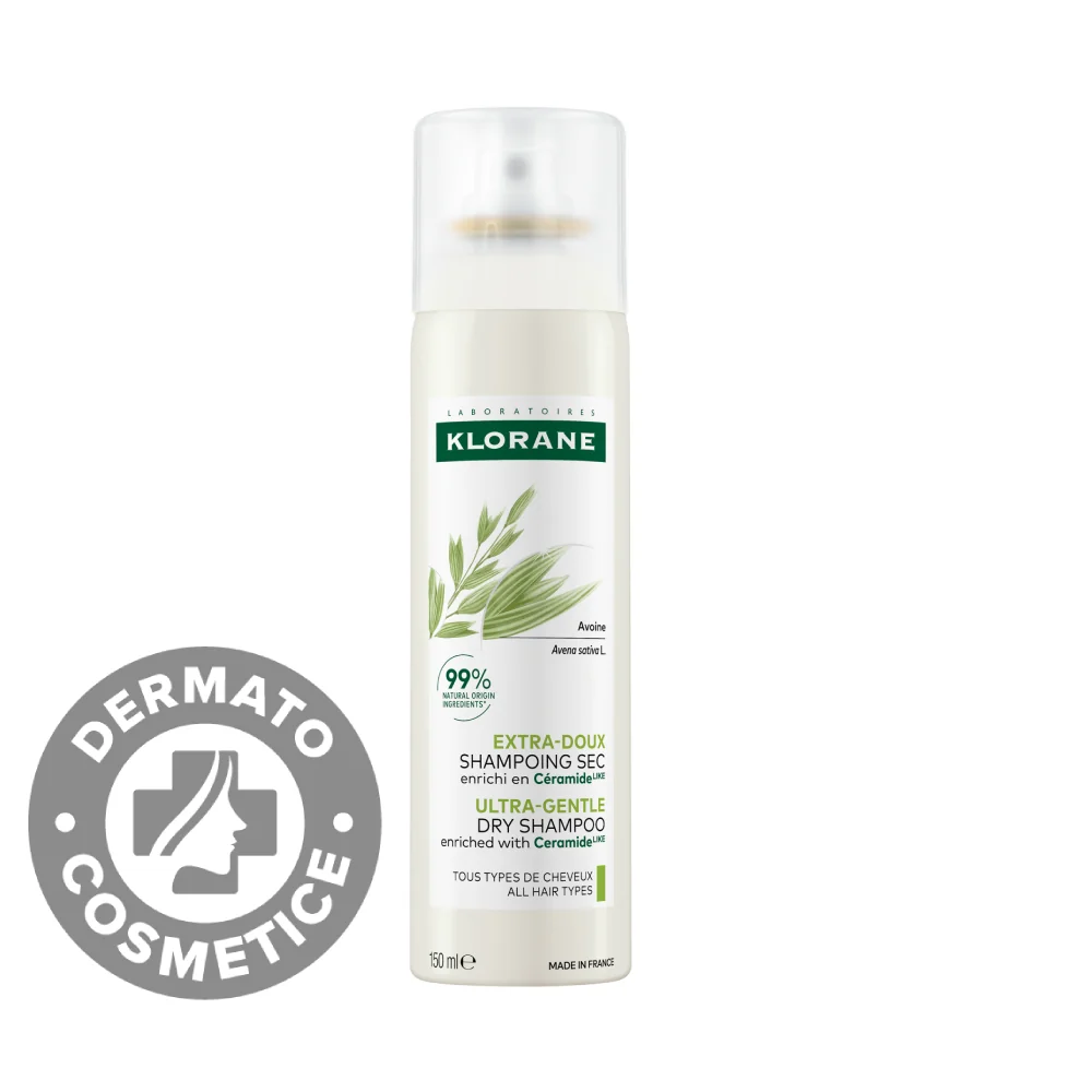 Sampon uscat cu lapte de ovaz, 150ml, Klorane
