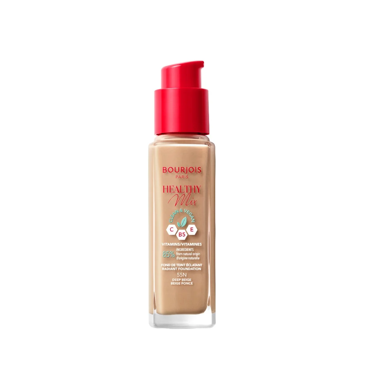 Fond de ten Healthy Mix 55 Deep Beige, 30ml, Bourjois