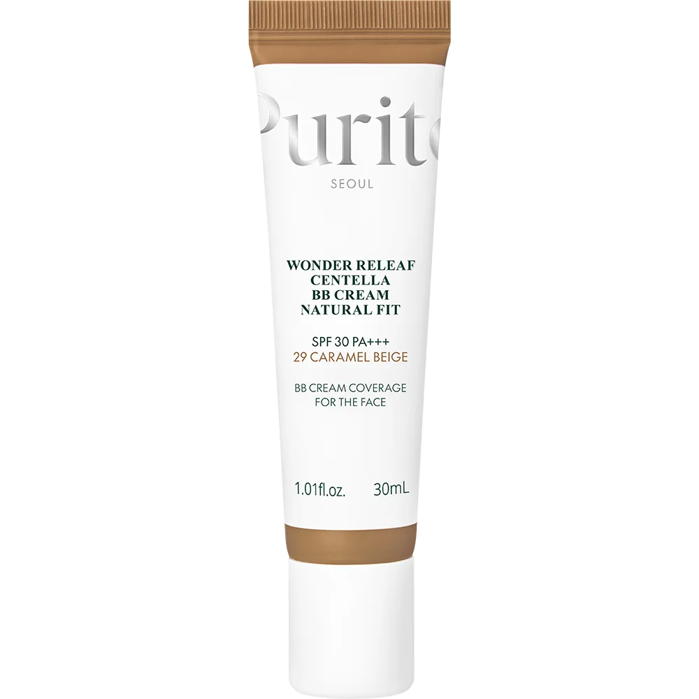BB Cream cu SPF30 PA+++ Wonder Releaf Centella 29 Caramel Beige, 30ml, Purito
