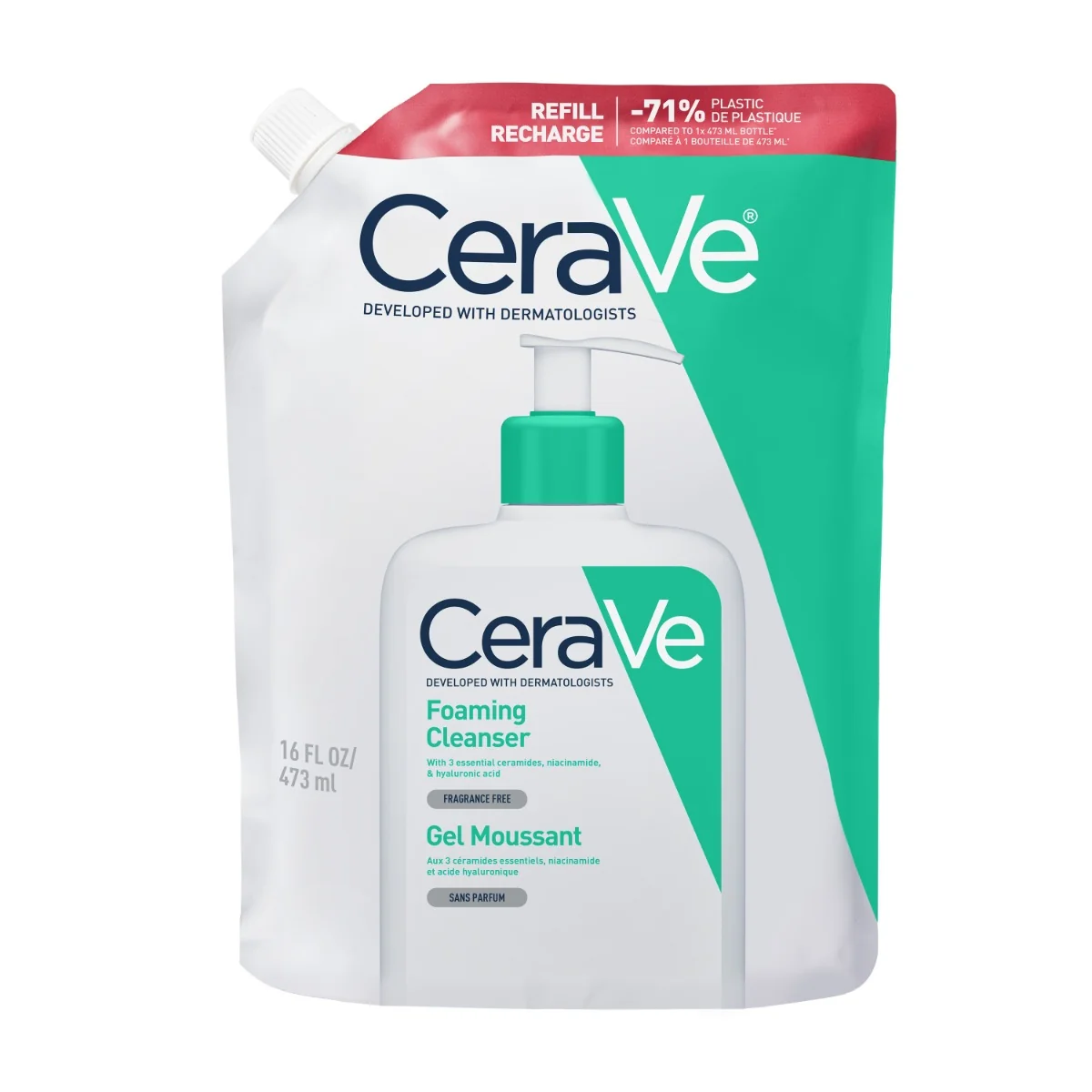 Rezerva Gel de curatare  spumant piele normal-grasa, 473ml, CeraVe