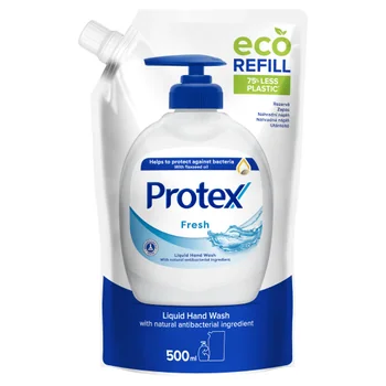 Rezerva sapun lichid Fresh cu ingredient natural antibacterian, 500ml, Protex