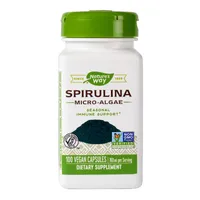 Spirulina Micro-Algae 380mg, 100 capsule vegetale, Nature's Way®
