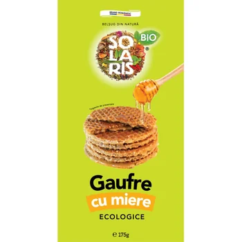 Gaufre Bio cu miere, 175g, Solaris