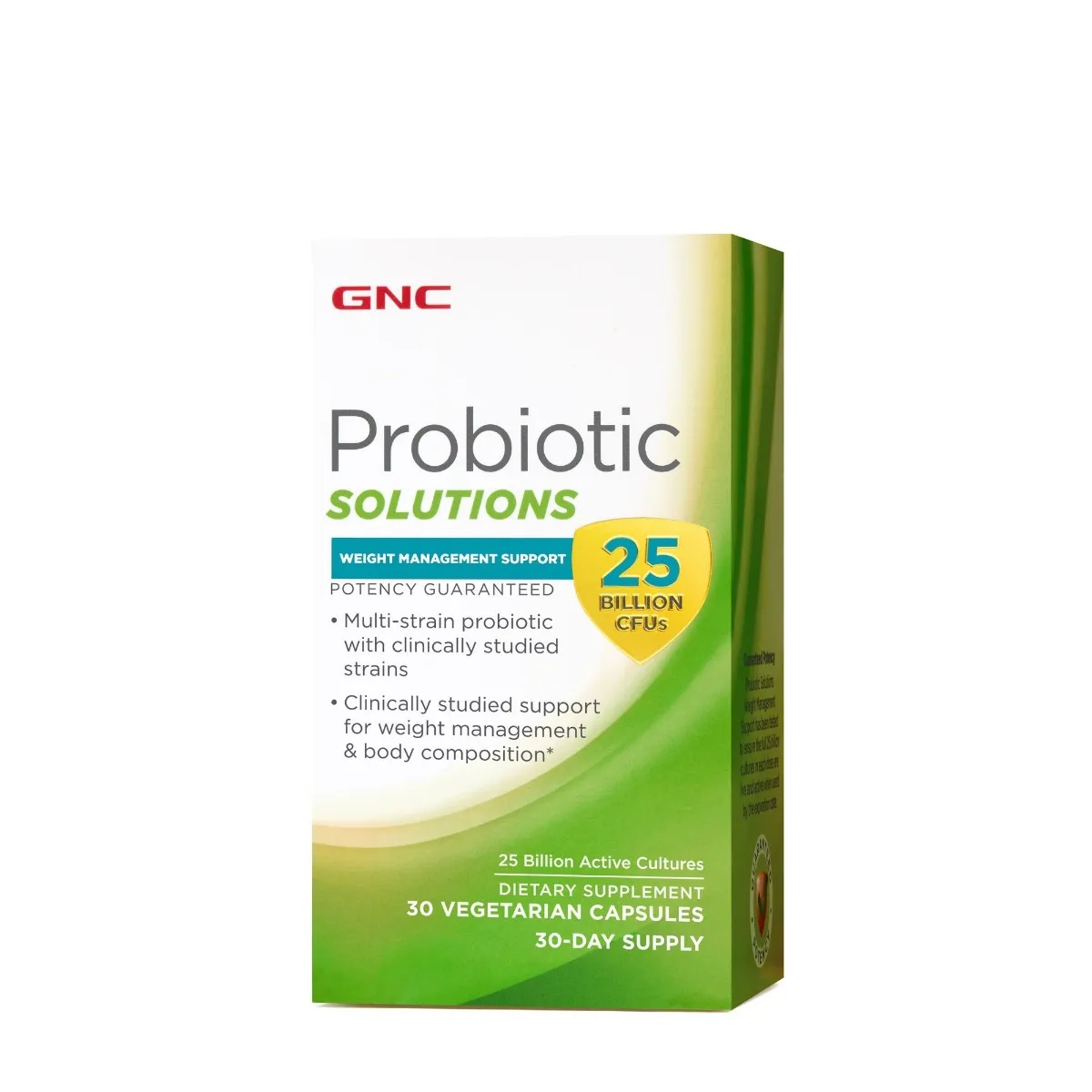 Probiotic pentru cotrolul greutatii cu 25 de miliarde de culturi vii, 30 capsule, GNC