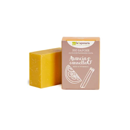Sapun solid cu portocale si scortisoara, 100g, La Saponaria