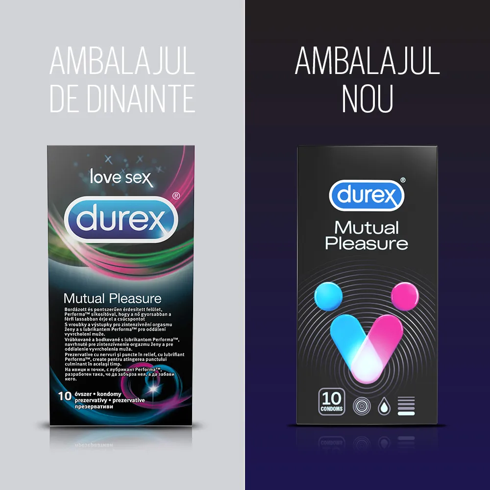 Prezervative Mutual Pleasure, 10 bucati, Durex 