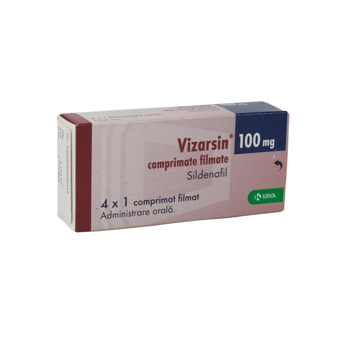 Vizarsin 100 mg, 4 comprimate filmate, KRKA 