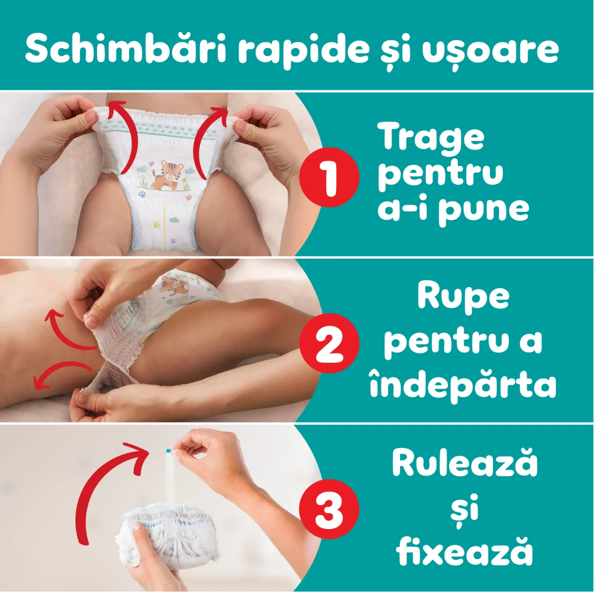 Scutece-chilotel Pants XXL Box Marimea 3 pentru 6-11 kg, 180 bucati, Pampers