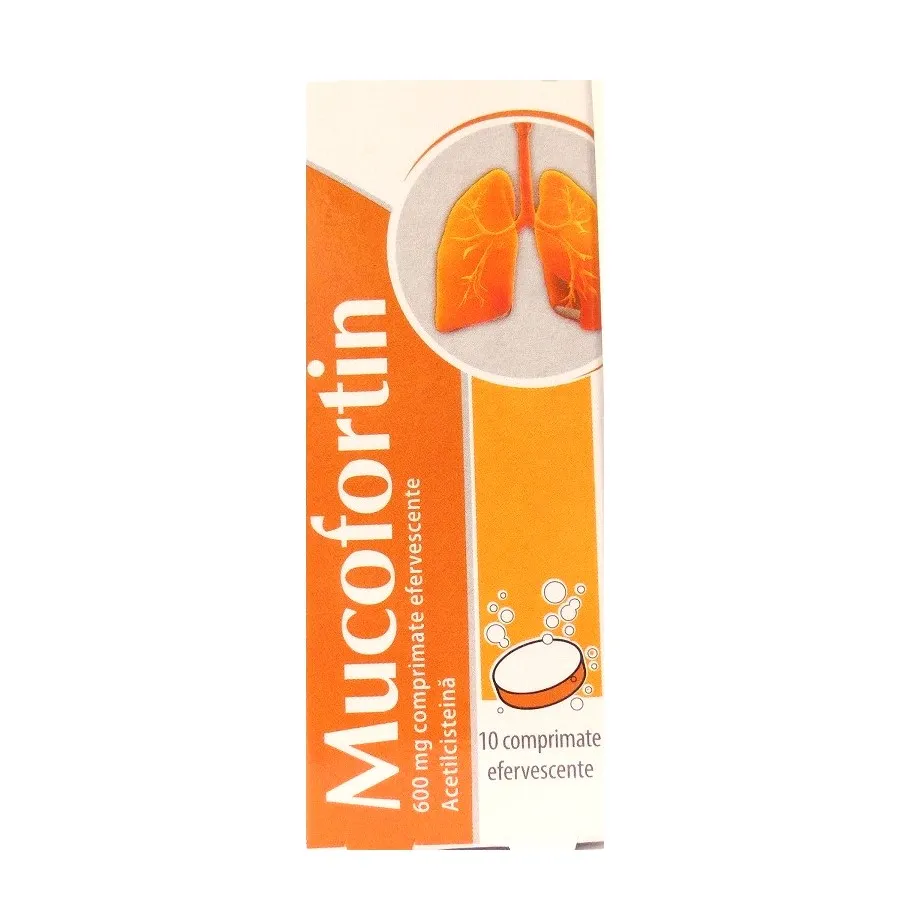 Mucofortin 600 mg, 10 comprimate efervescente, Zdrovit