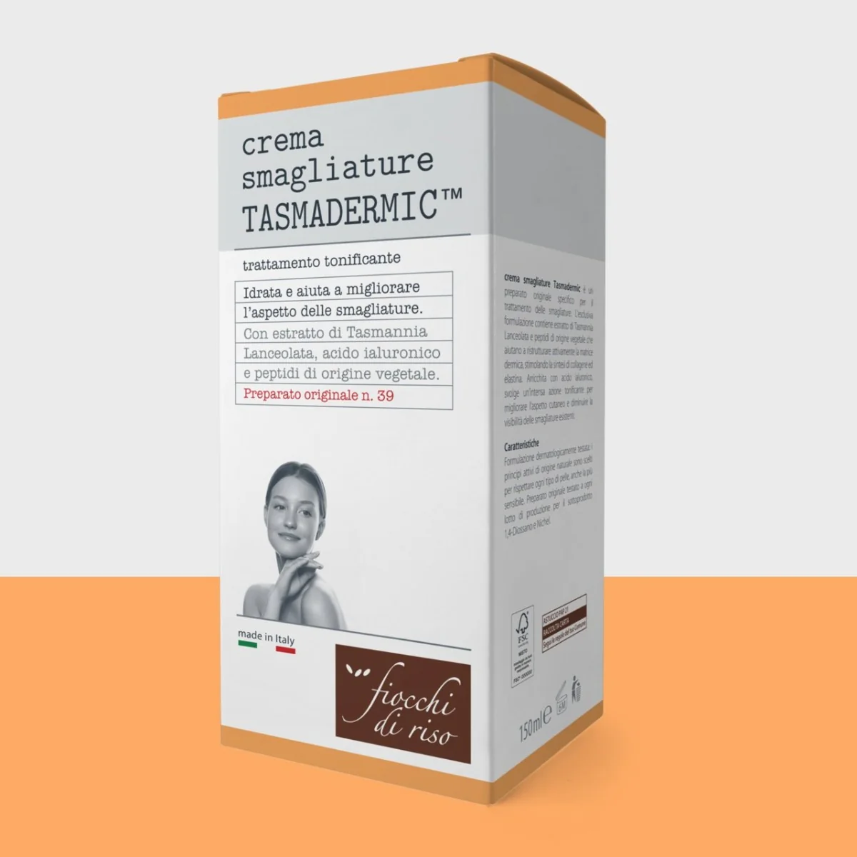 Crema Tasmadermic tratament vergeturi pre si post-partum, 150ml, Fiocchi di Riso